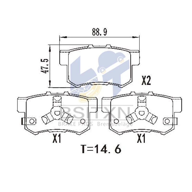 43022S9AE00 2423101 Noise Free Semi-Metallic Brake Pad Auto Accessory for HONDA Accord