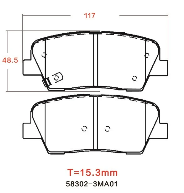 Entourage brake pads 58302-3MA01_